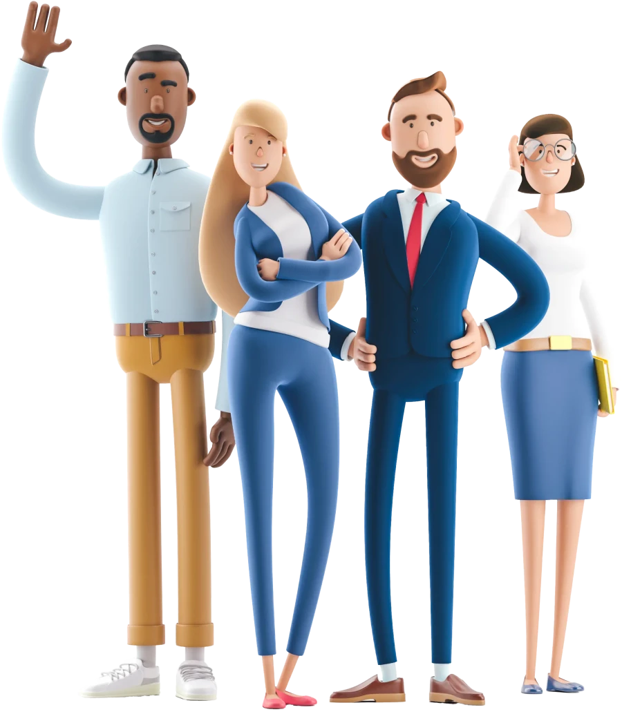 Team of people working together